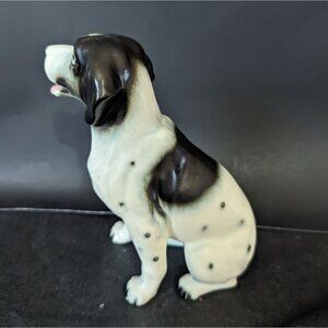 Vintage Betson hound dog figurine black white Japan spotted 7"